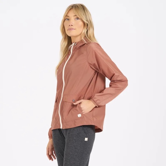 Vuori Santa Ana Jacket Women Small Long Sleeve Hooded Pockets Full Zip Copper - Picture 1 of 12